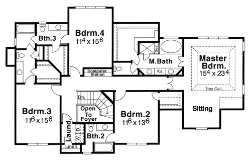 Second Floor image of JUNIPER House Plan