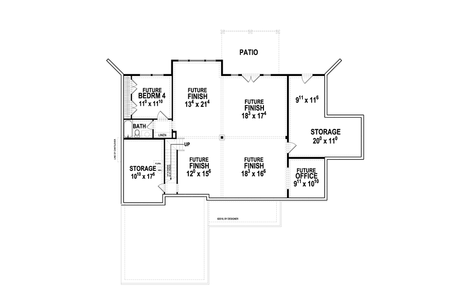 Basement Plan image of Aiken II House Plan