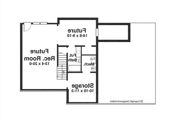 Lower Level image of Belmont I - B House Plan