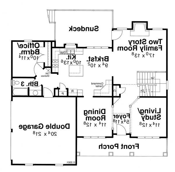 First Floor image of HATHAWAY House Plan