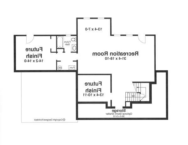 Lower Level image of CAMPBELL House Plan