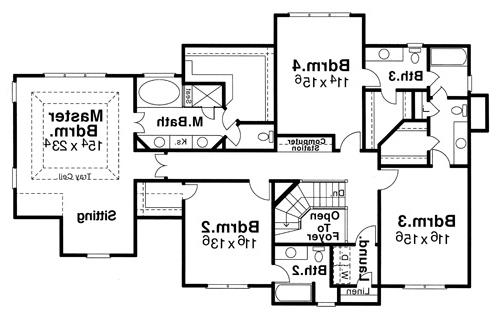 Second Floor image of JUNIPER House Plan