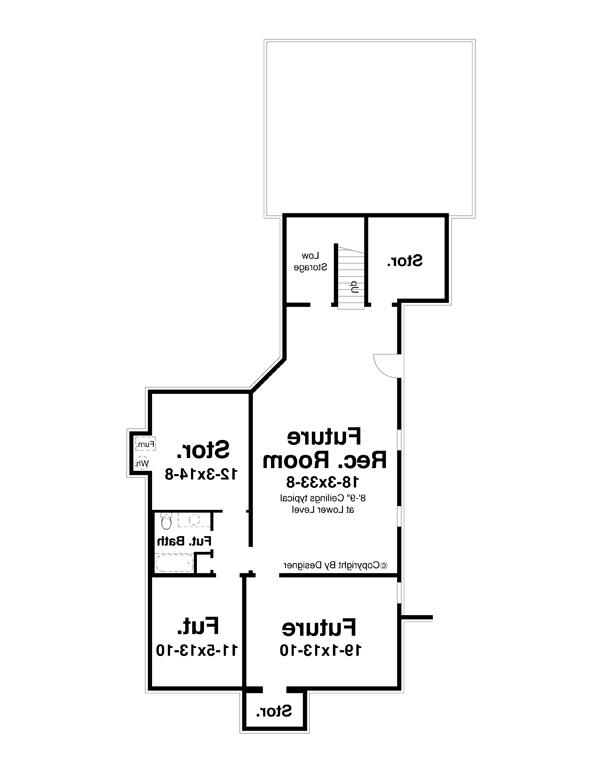 Lower Level image of DAVENPORT-B House Plan