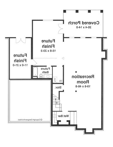 Lower Level image of BRISTOL IV House Plan