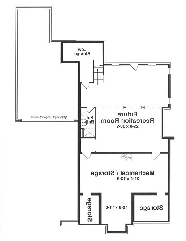 Lower Level image of NORWICK House Plan